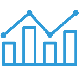 Bar chart icon representing the software's ability to flag early reading problems.