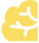 Yellow Radical Reading brain logo for the Bridge track, helping students close literacy gaps and move past robotic reading.