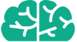 Green Radical Reading brain logo for the Surge track, designed to optimize reading trajectory and fluency for Grades 1-3.