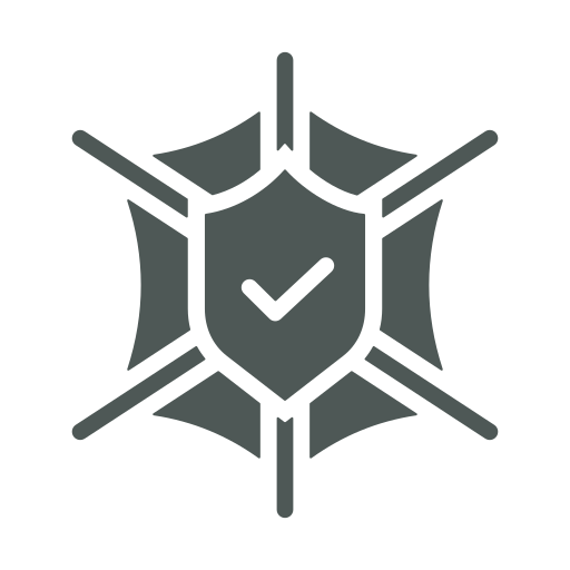 Net and shield with checkmark symbolizing how Radical REading doesn't let students get stuck in Lexia.