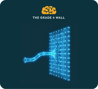 Infographic illustrating the 4th Grade Wall, demonstrating how the sudden shift from 'learning to read' to 'reading to learn' causes students without a structured literacy foundation to hit an academic wall.